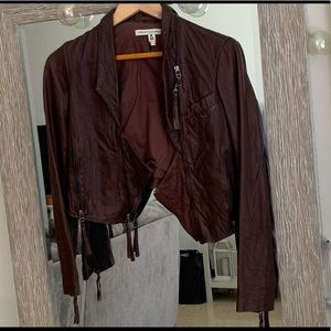 Secondhand distressed leather jacket ✨